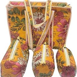 RajPadmini 4-in-1 Rakhi Gifting Combo : Premium Quilted Tote Bag + 3 Waterproof Pouches = Your Complete Organization Solution!-image-20