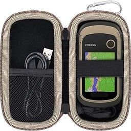 Hard Carrying Case Replacement for Garmin eTrex 20/20x/30x/22x/32x Handheld GPS by Aenllosi (Brown)-32