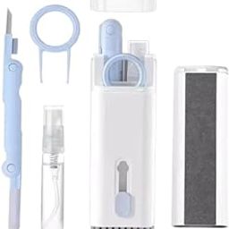 RUEX 7-in-1 Electronics Cleaner Kit – Keyboard Cleaning Brush with Glass Cleaner Spray for Laptop, Earbuds, Screen & More, Portable Multifunctional Cleaning Tool (Multicolor)-picture-2