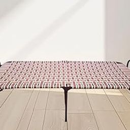 India Portable Metal Iron Folding Bed Iron Cot Foldable Bed Frame Portable Bed Cot Camp Bed Guest Bed Folding Camp Bed Niwar Folding Bed for Sleeping., Single, Painted-picture-9