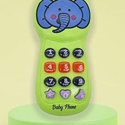 VGRASSP Mobile Phone Retro Style Realistic Look Pretend Play Toy for Kids, Toddlers with Blinking Light and Dynamic Music - Gift for Boys and Girls - Multicolor (Color and Design As Per Stock)-image-56
