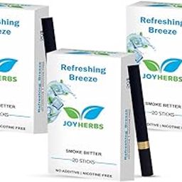 JOYHERBS Herbal Tobacco Free Nicotine Free Cigarettes (60 Sticks) Refreshing Breeze Flavor | 100% Pure and GMO Free, Ayurvedic Product - Made In India-image-79