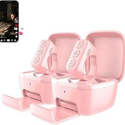 3-Link 2-Pack TikTok Scrolling Ring Plus Version, Remote Control for TikTok/YouTube Shorts/Instagram Reels, Bluetooth Page Turner for iPad/Kindle App/iPhone/Android (Pink)-image-85