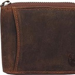 Leather Zip Wallet for Men with RFID Protection (Dark Brown)-image-8