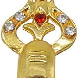 Religious Jewellery Cubic Zironia ShivLing Trishul Locket with Rudraksha Gold Wood Zinc Alloy Pendant Necklace for Men Women-image-87