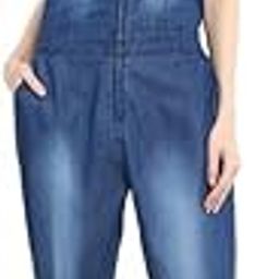 Women's Denim Solid Sleeveless Jumpsuit (Blue, S)-PID61777-picture-52