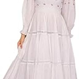 Women's Cotton Radiant Meadows Kantha Tiered Dress-image-41