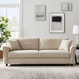 WASKOW ART HUB Cozza Premium Fabric Sofa |Stylish and Comfortable Living Room Furniture| Heavy Quality Sofa and Builtin| Throne of Comfor, Rolled Arms (Beige)-image-7