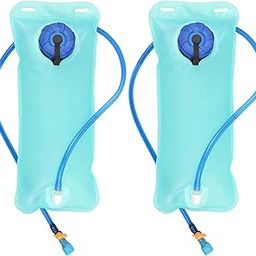 HACER 2L Hydration Bladder with Tube Leak Resistant Water Reservoir EVA Material Outdoor Backpack Pouch for Hiking Cycling Running (Pack of 2, Blue)-image-58