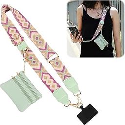 Cross Body Phone String With Zipper Wallet Pouch, Clip And Go Strap For Phone With Wallet Crossbody | Adjustable Mobile Phone Straps, Hands-Free Mobile Phone Strap For Phone (1 Pcs)-picture-18