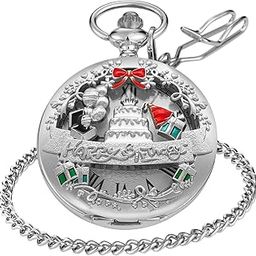 Personalized Bronze/Sliver/Gold/Rose Engraved Quartz Pocket Watch for Men - Happy Birthday Gift, Men's and Women's Quartz Pocket Watch Birthday Gift-image-37