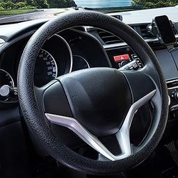 SKOFRI Steering Wheel Cover Silicone Anti-Slip Car Steering Wheel Protector Universal Size 36-38cm Leather Pattern Auto Car Grip Steering Wheel Cover-image-78