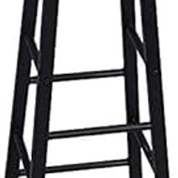 Indian Decor 45250 Comfortable Bar Stools Black Barstool ONE Solid Metal Bar Stools for Home Breakfast Bar Counter Kitchen/Step Stool with Footrest - Black-image-108