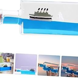 Unsinkable Titanic Simulator Toy Wavey Boat in a Box Liquid Wave Cruise Fluid Ship Decoration Ornament for Car Decoration Paperweight Desk Toy Gifts-image-5