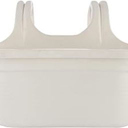 Kuber Industries Hanging Flower Pot|Double Hook Plant Container|Durable Plastic Glossy Finish Pots for Home|Balcony|Garden|12 Inch (White)-image-48