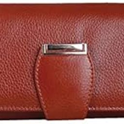 Leather Women's Clutch - Stylish Ladies Wallet - Credit Card Holder ID Window with Coin Pocket Zipper. Magnetic Loop Closure Purse for Women, Tan (Pack of 1)-picture-33