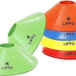 Liffo® Disc Cones Set Space Marker - Agility Soccer Cones for Training, Football, Kids, Sports, Field Cone Markers (Space Marker) (10 Cones)-picture-32