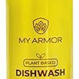 MY ARMOR Dishwash Liquid | Plant Based | Biodegradable, Non-Toxic, Eco-friendly | Baby & Pet safe | Non-Corrosive, Skin friendly Dishwashing Gel (500 ml)-image-12