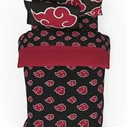 Franco Collectibles Naruto Anime Akatsuki Bedding 5 Piece Super Soft Reversible Comforter and Sheet Set with Sham, Twin, (Officially Licensed Product)-image-43