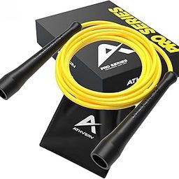 Athverv Pro Boxer Jump Rope, Speed Skipping Rope for Boxing Workout & Footwork (Yellow)-image-83