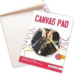 True Flair 100% Cotton Canvas Pad for Painting, 10 Sheets Pure White, Best for Acrylic & Oil Painting (9 x 12 inch)-image-16