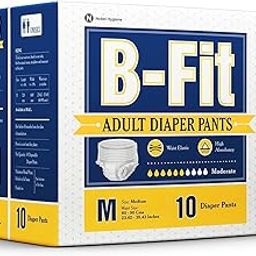 B Fit Unisex Adult Diapers Pull Up Pants-Medium- 10 Pcs Pack-24-36 Inches(Pack Of 4)-image-71
