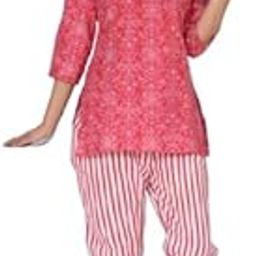 Women's Pure Cotton Printed Night Suit Set |Comfortable Nightwear for Ladies-image-2
