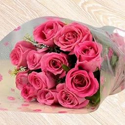 IFG's Beautiful Bouquet of Pink Roses, 12 pcs Fresh Flowers - Same Day Delivery-image-96