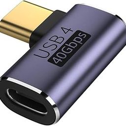 OJOS Right Angle USB-C Adapter 40Gbps Data Transfer USB 4.0/Thunderbolt 4 Type C Male to Female Connector Extender for Mobile Phone, Switch, Steam Deck, Tablet, Laptop-image-67