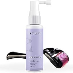Saturn by GHC Hair Vitalizer Serum (60 Ml) & Premium Roller With 540 0.5Mm Micro Titanium Needles For Hair Fall & Hair Growth - (Combo Pack Of 2), 240 Grams-image-88