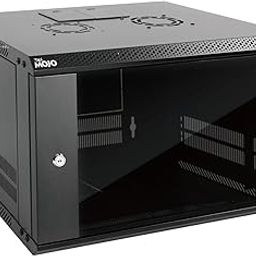 6U Wall Mount Server Cabinet IT Network Rack Enclosure by Tecmojo, Lockable Glass Door and Side Panels, 450mm Deep, Black Computer/Electronics Equipment Data Rack-23