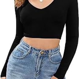 Women's Cotton Stylish Readymade Stretchable Deep V Neck Long Sleeve Regular Fit Saree Choli Black Blouses for Women L489-picture-35