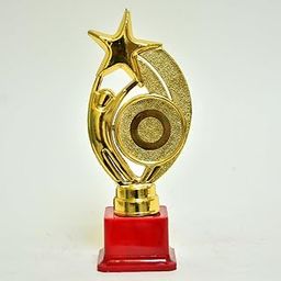 Golden Star Trophy for Sports, Event & Functions (Small, 18cm Height x 7cm Width x 7cm Depth)-image-43