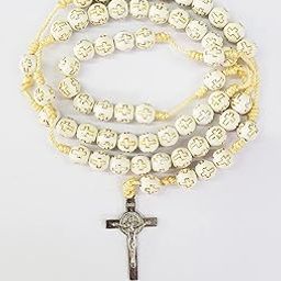 Wooden Cross Beads Rosary for Praying with a St Benedict Cross | Catholic Praying Rosary for Men & Women-image-83