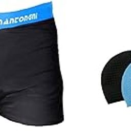 MENS COSTUME IS-5248 BLACK ROYAL MANTONGNI SIZE FREE SIZE WITH 100% SILICONE SWIMMING CAP BIG DIMPLE BLUE-image-16