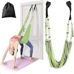 ZDQTRA yoga back band belt for fitness dance ballet gymnastic,aerial yoga strap hammock stretch strep lower waist trainer door double chunk handstand inverted rope (1pcs/multicolor)-12