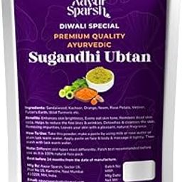 Diwali Ubtan, Herbal Body Scrub, 100% Natural, Ayurvedic Ubtan Powder, Chemical-Free, Skin Brightening, Traditional Sugandhi Utane, 200gm for Diwali Abhyanga Snan-image-31