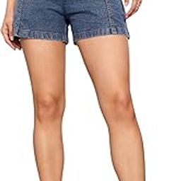 Blue Blast Denim Front Button Detail Shorts-image-68