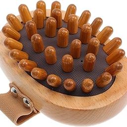 1pc Massager Body Sculpting Massager Fascia Hand Tools Massager for Home Use Creative Massaging Brush Unique Acupoint Massager Wood Rubber Massage Comb Wooden Massage Tool (Brown - Ovel Massager)-image-31