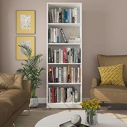 Studio Kook Libro Bookcase/Bookshelf (Moonshine White, 5 Shelves)-picture-48