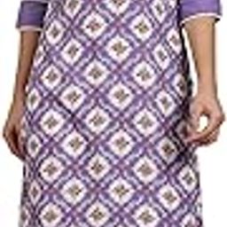 Women's Geometric Printed Straight Pure Cotton Kurta Set with Culottes-image-1