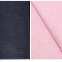 Men's Premium Paint (PV) & Semi Lenan Cotton Unstitched Fabric (Blue -1.20 meter & Pink-2.25 Meter)-image-14