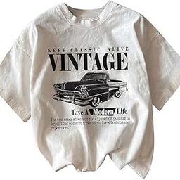 Cotton Blend Oversized Fit Half Sleeve Printed Round Neck T-Shirt for Women-image-90