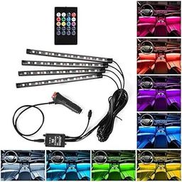 ELTRON TURBO Car Atmosphere LED Lights Multicolor Strip Lights Car Interior Music Sync Interior Ambient Lighting for Dashboard Doors Customizable Light (Works with All Cars)-picture-15