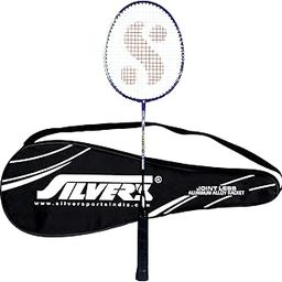 Silver's Jointless Aluminium Alloy Composite Storm Badminton Racket with Full Cover(Blue/Silver)-picture-13