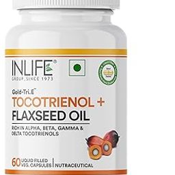 INLIFE Tocotrienol Oil 10mg (Gold Tri.E) & Flaxseed Oil 480mg Capsules | Extra Virgin Cold-Pressed Omega-3, 6 & 9 | Plant-Based Formula| Supports Heart, Skin, Hair & Immune Health | 60 Vegetarian Capsules-image-61