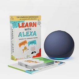 Amazon Echo Dot (5th Gen, Blue) Smart Bluetooth Speaker | Combo for your Kids aged 4+ years with Alexa Activity Kit | Helps in interactive learning, stories, rhymes & hands-free fun | Limited Edition | Alexa for Kids-7