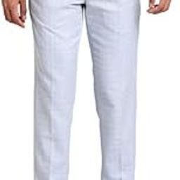 Men Poly Viscose Light Blue Checkered Ultra Slim Fit Flat Front Formal Trouser-picture-44
