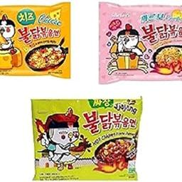 Sam Yang Korean Buldak Cheese Noodles PK1 & Buldak Carbo Noddles PK1 & Buldak Jijang Pk1(420 Grams)(Imported) Pack of 3 (Non - Vegetrian)-image-77