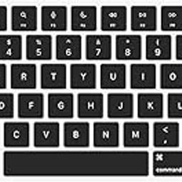 Oaky Keyboard Protector for 2021-2024 Release MacBook Air 13.6 inch [A3113 A2681 M2/M3] & MacBook Air 15.3 inch [A3114 A2941 M2/M3] Keyboard Skin Cover - Silicon Black-4